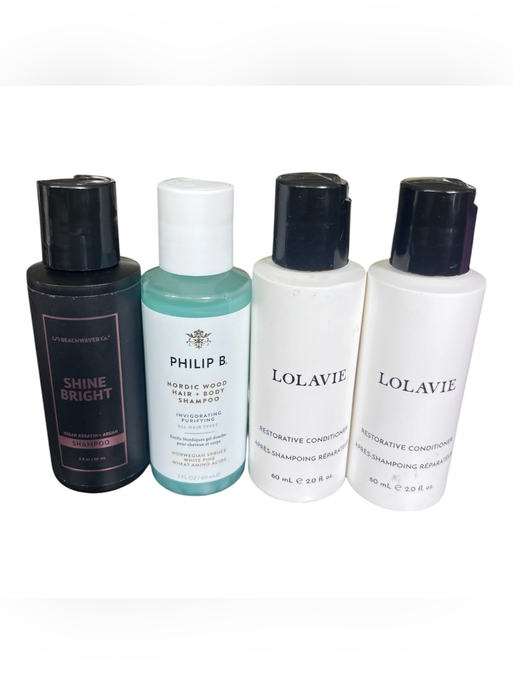 4-Piece Luxury Hair Care Travel Bundle – LolaVie, Philip B & Beachwaver